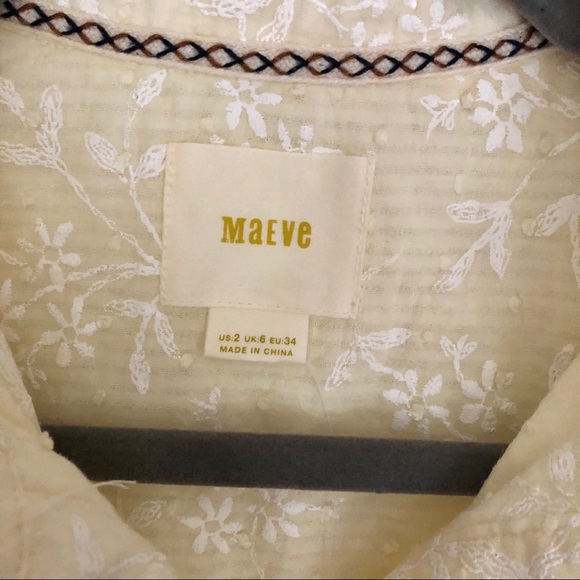 Anthro Ruffle Floral Sleeveless button down - Picture 5 of 8